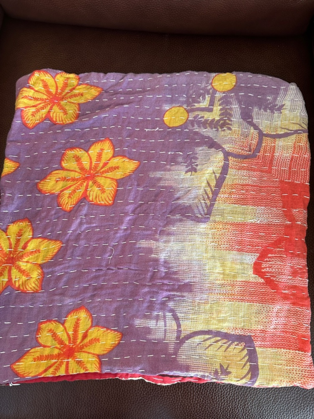 Beautiful Kantha Pillow Cover 16x16